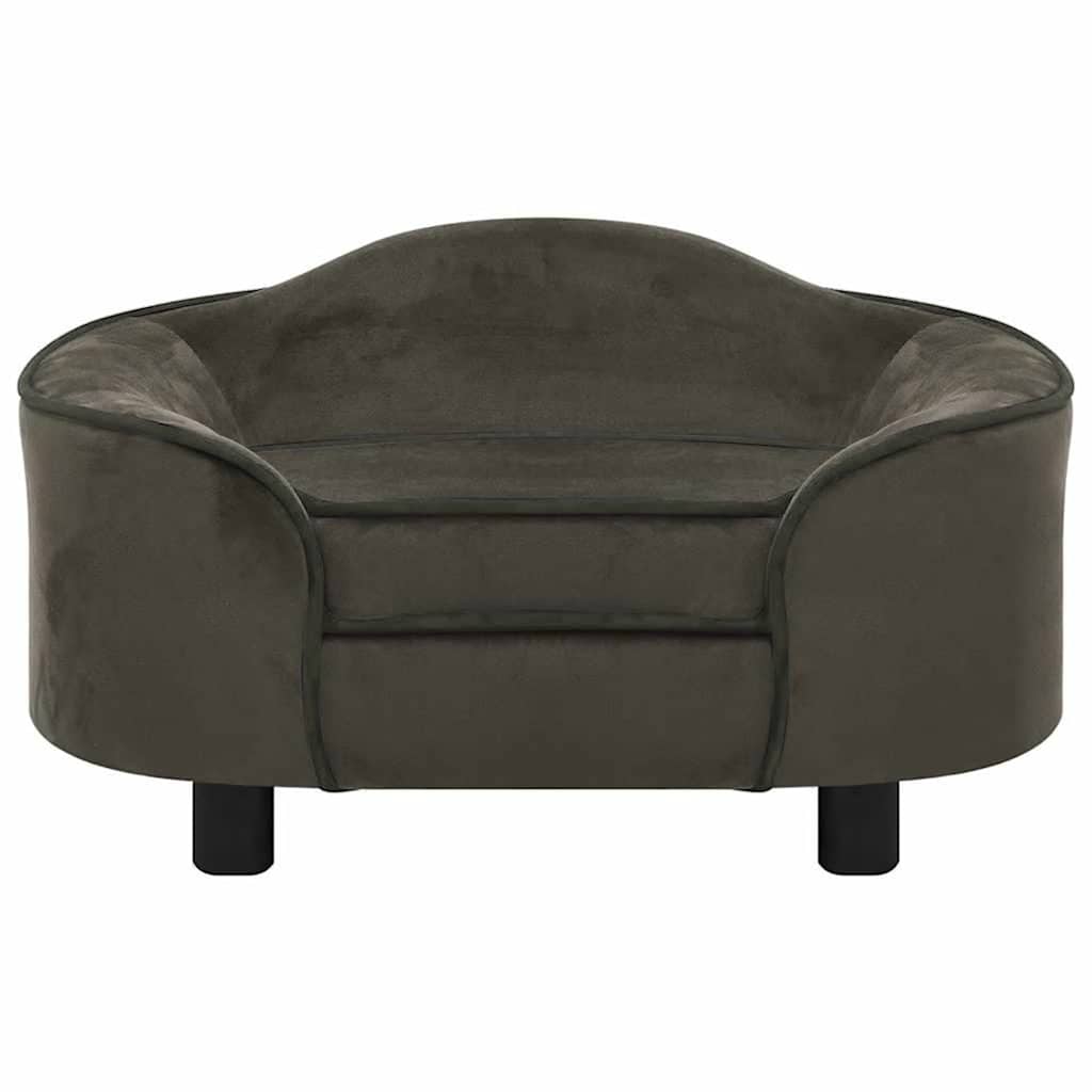 Dog Sofa Dark Grey 67x47x36 cm Plush