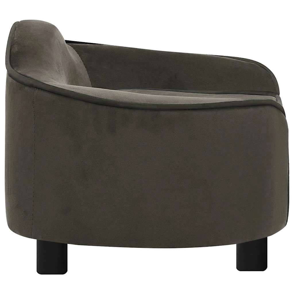 Dog Sofa Dark Grey 67x47x36 cm Plush