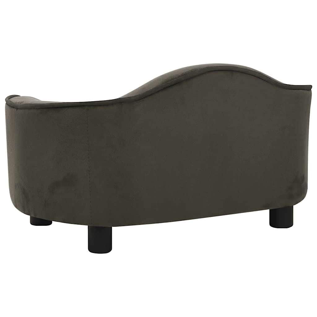 Dog Sofa Dark Grey 67x47x36 cm Plush