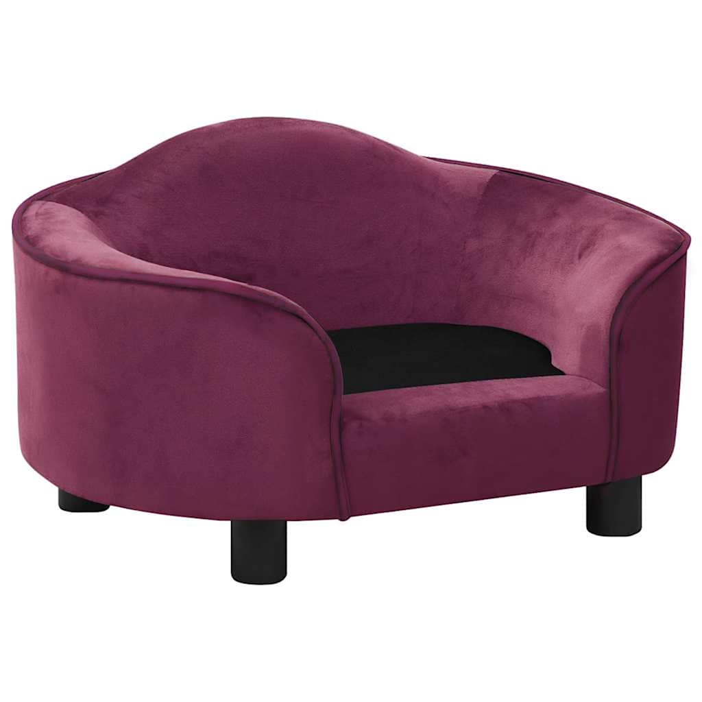 Dog Sofa Burgundy 67x47x36 cm Plush