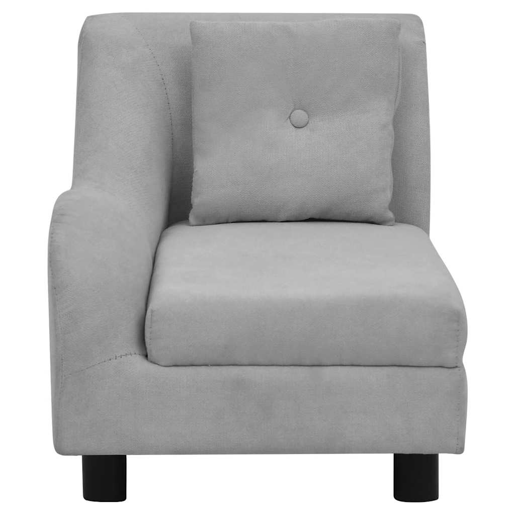 Dog Sofa with Pillow Grey 83x44x44 cm Plush