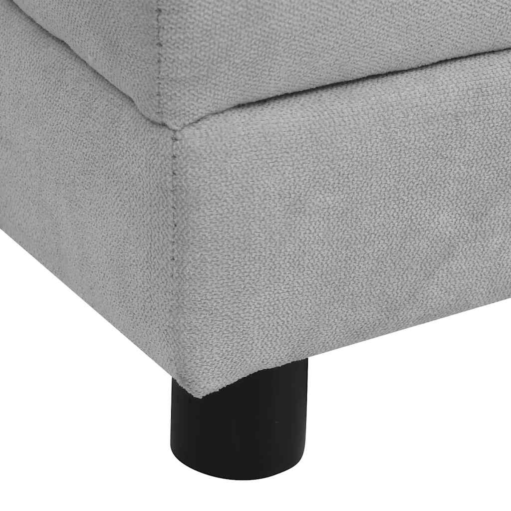 Dog Sofa with Pillow Grey 83x44x44 cm Plush