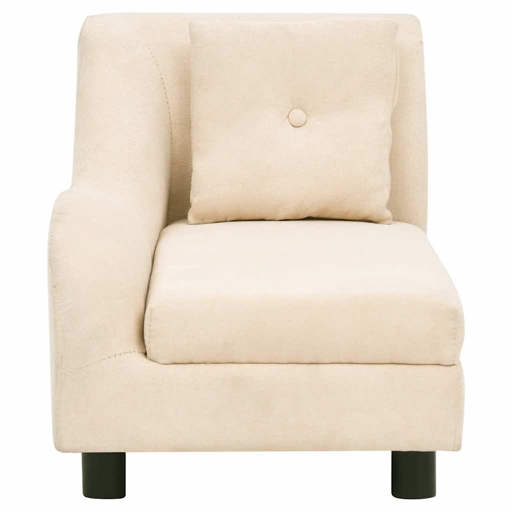 Dog Sofa with Pillow Cream 83x44x44 cm Plush