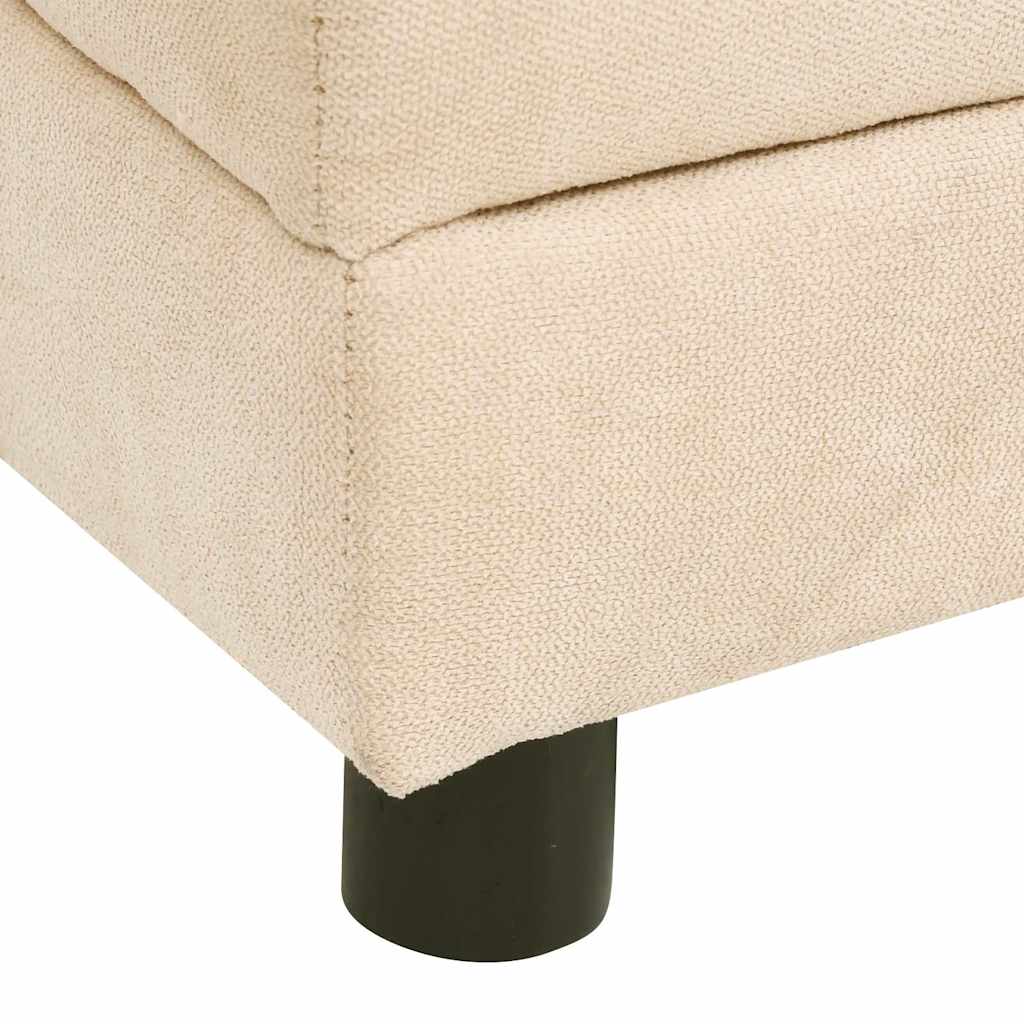 Dog Sofa with Pillow Cream 83x44x44 cm Plush