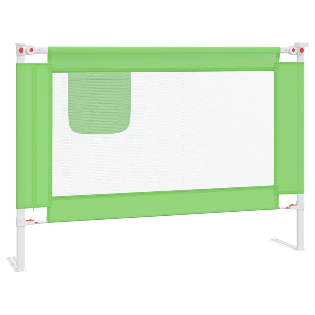 Toddler Safety Bed Rail Green 90x25 cm Fabric