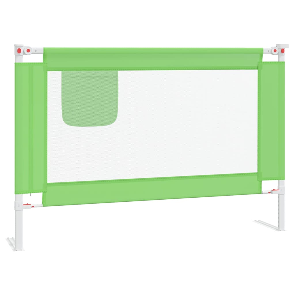Toddler Safety Bed Rail Green 100x25 cm Fabric