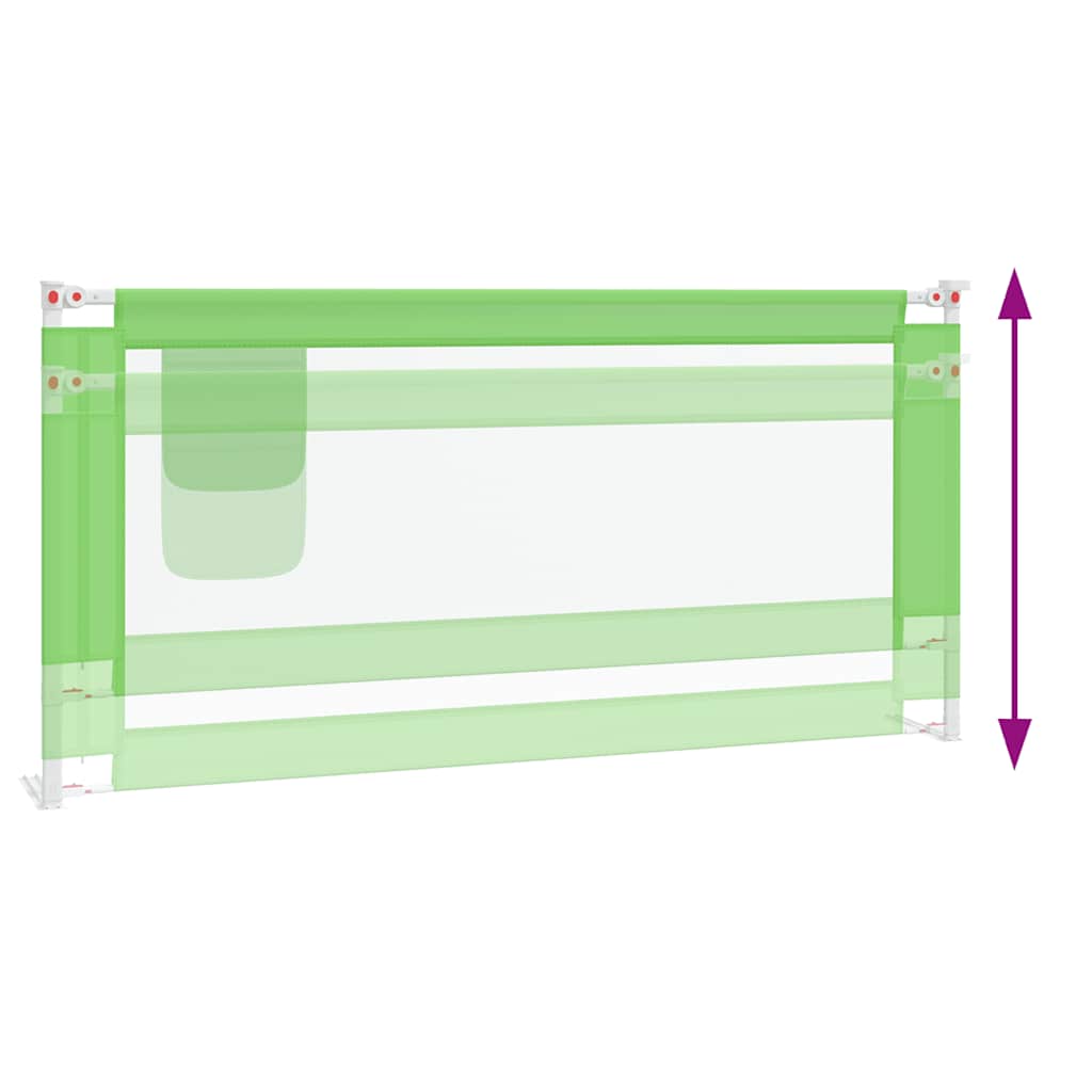Toddler Safety Bed Rail Green 190x25 cm Fabric