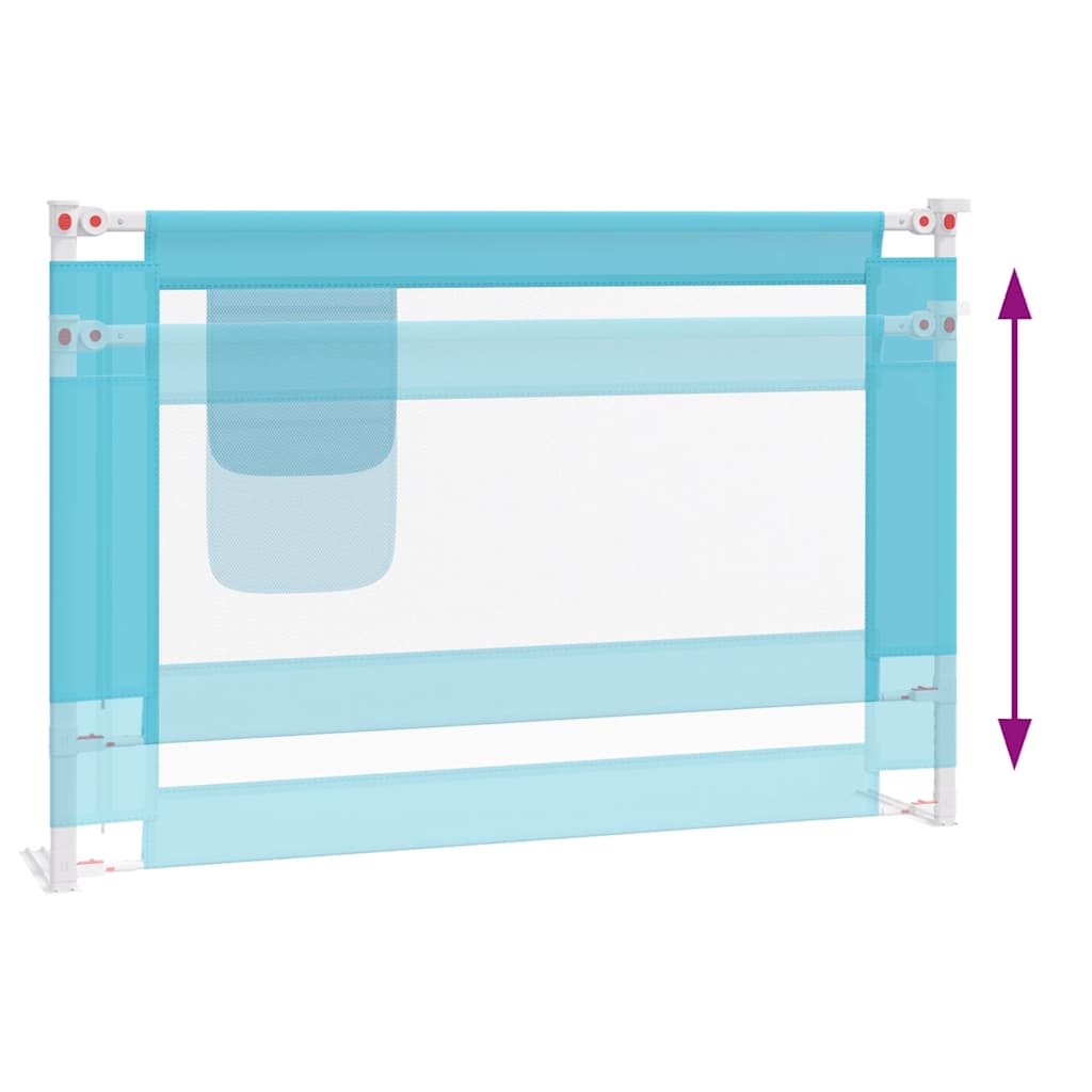 Toddler Safety Bed Rail Blue 100x25 cm Fabric