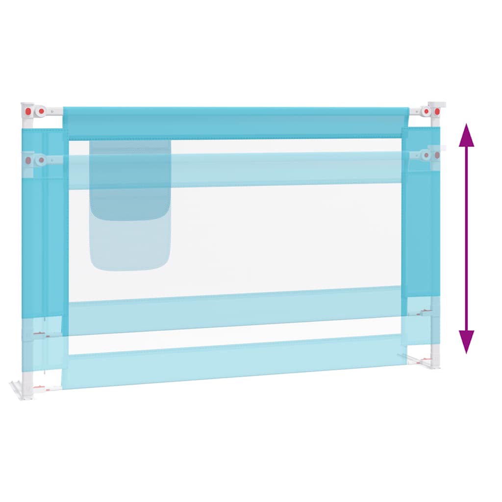 Toddler Safety Bed Rail Blue 120x25 cm Fabric