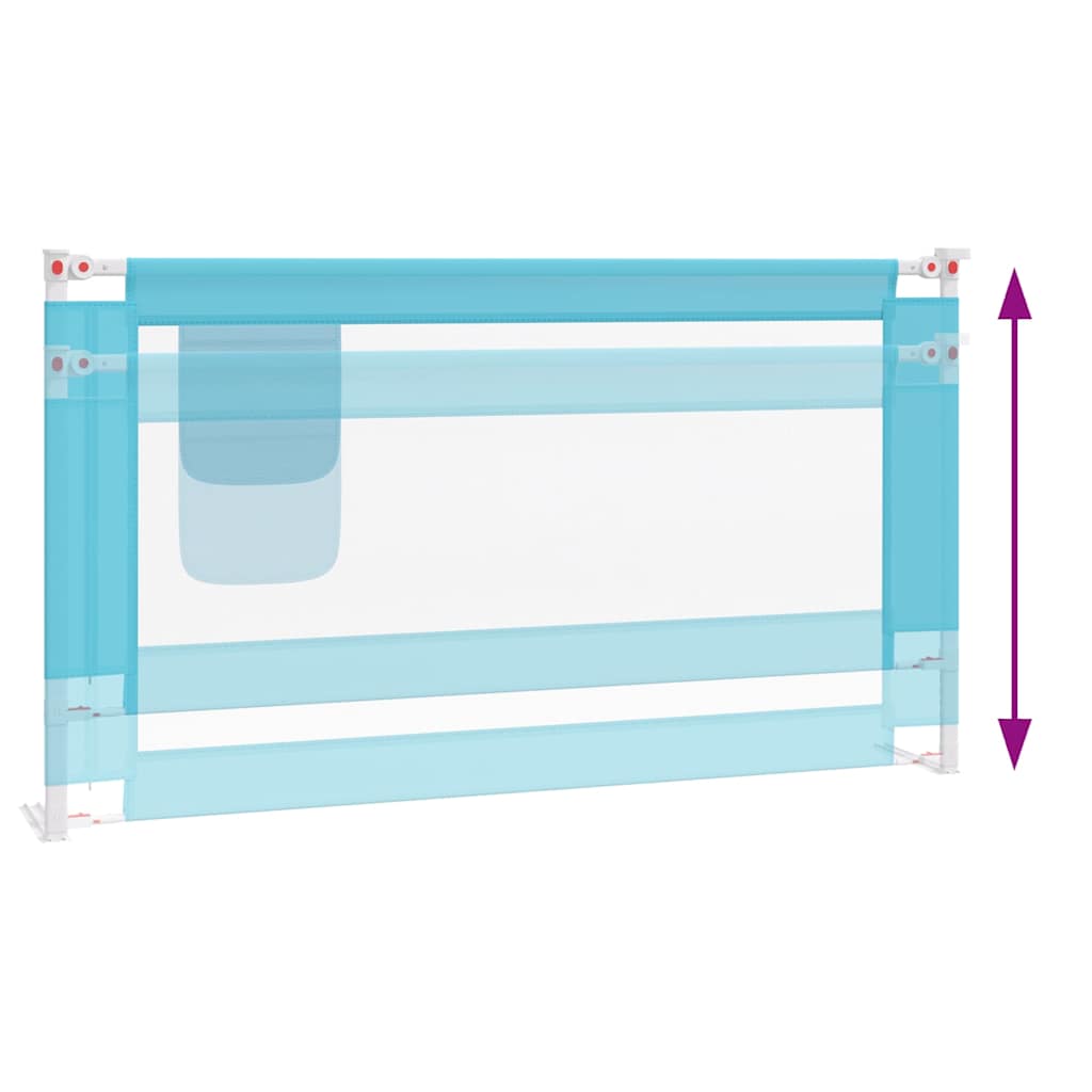 Toddler Safety Bed Rail Blue 150x25 cm Fabric