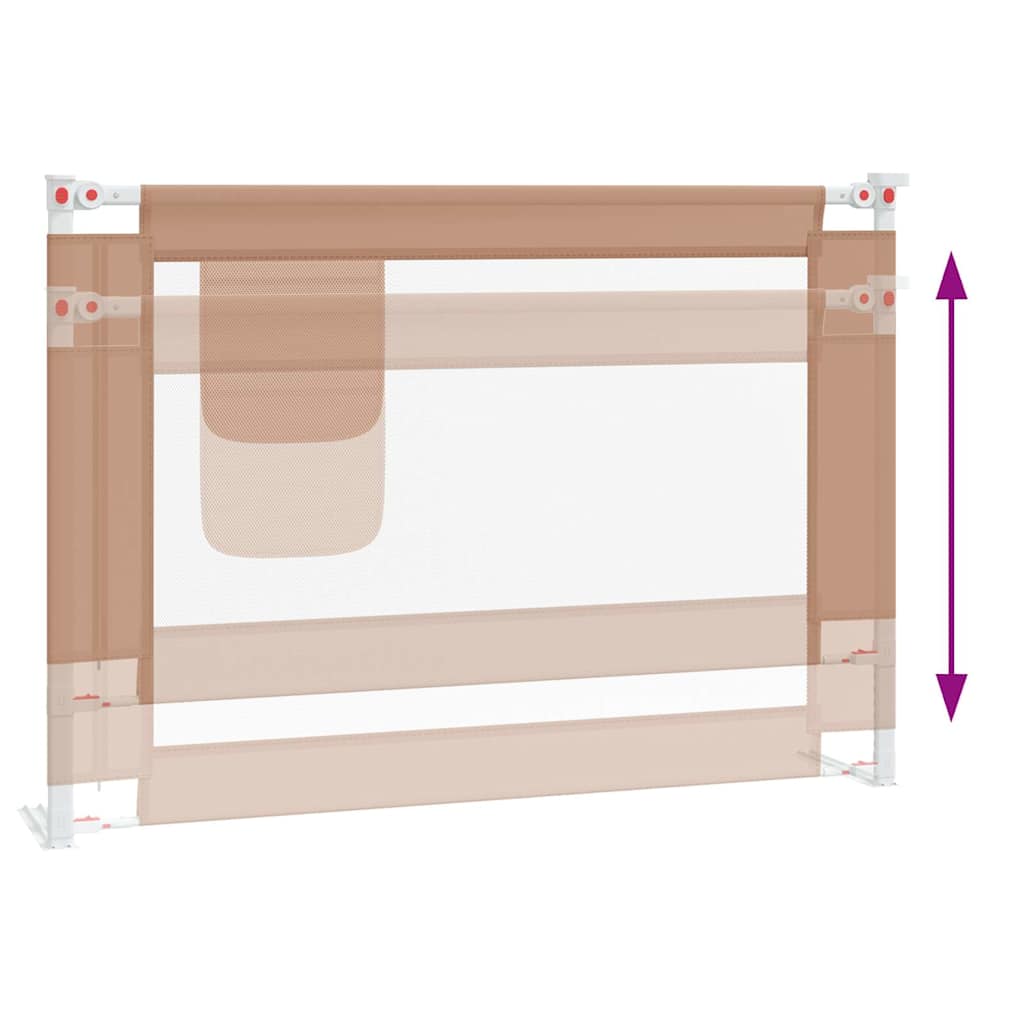 Toddler Safety Bed Rail Taupe 90x25 cm Fabric