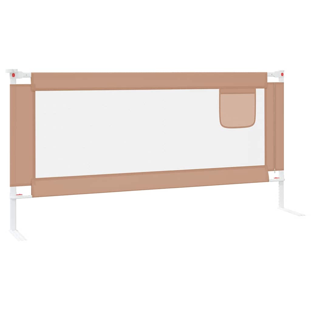 Toddler Safety Bed Rail Taupe 190x25 cm Fabric