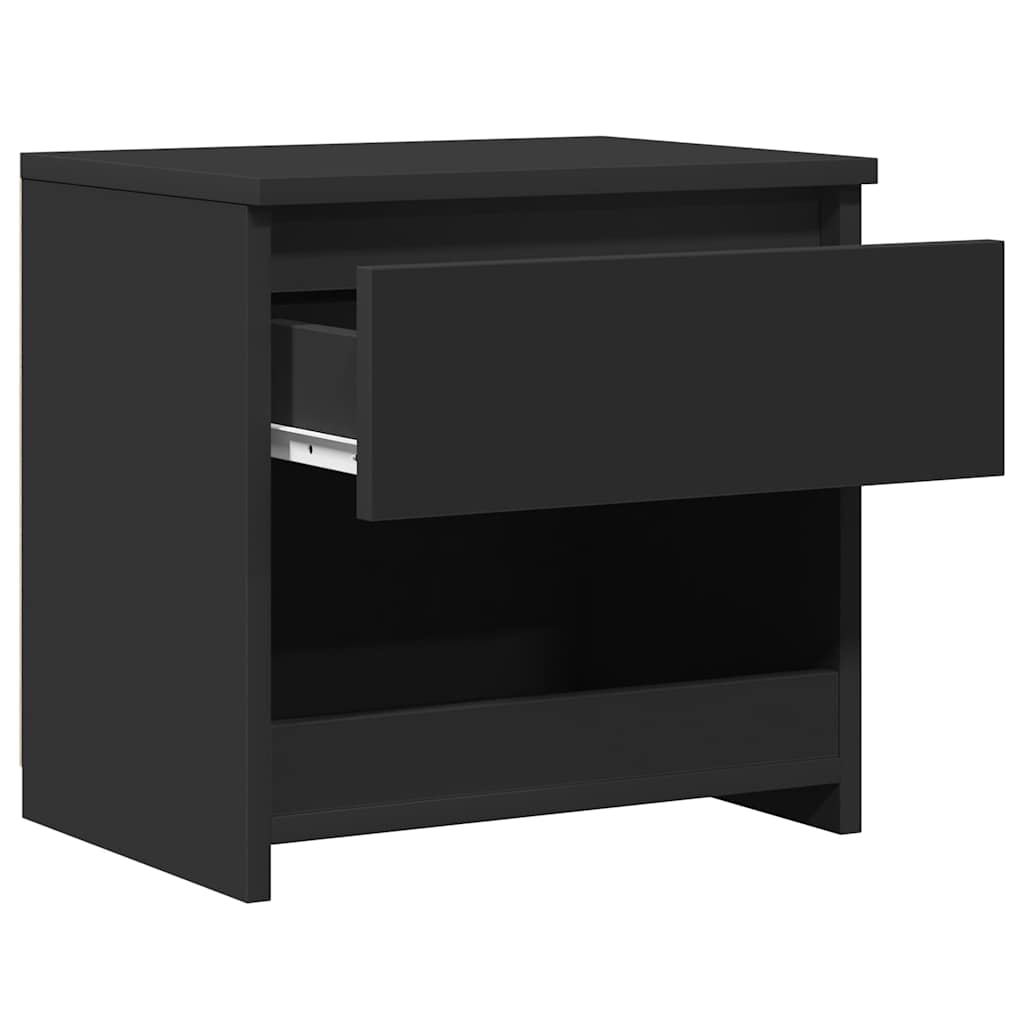 Bedside Cabinets 2 pcs Black 40x30x39 cm Engineered Wood