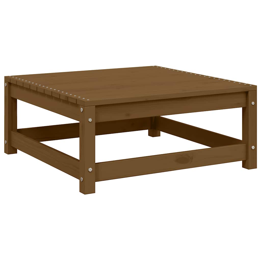 Garden Footstool 70x70x30 cm Honey Brown Solid Wood Pine
