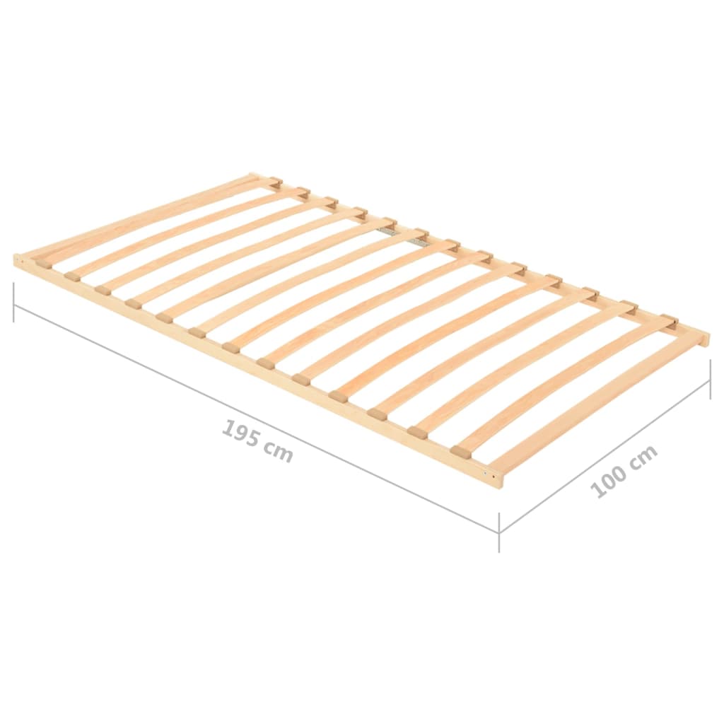 Slatted Bed without Mattress Base with 13 Slats 100x200cm
