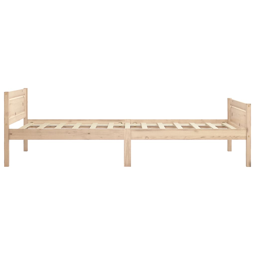 Bed Frame without Mattress Solid Pinewood 90x200 cm