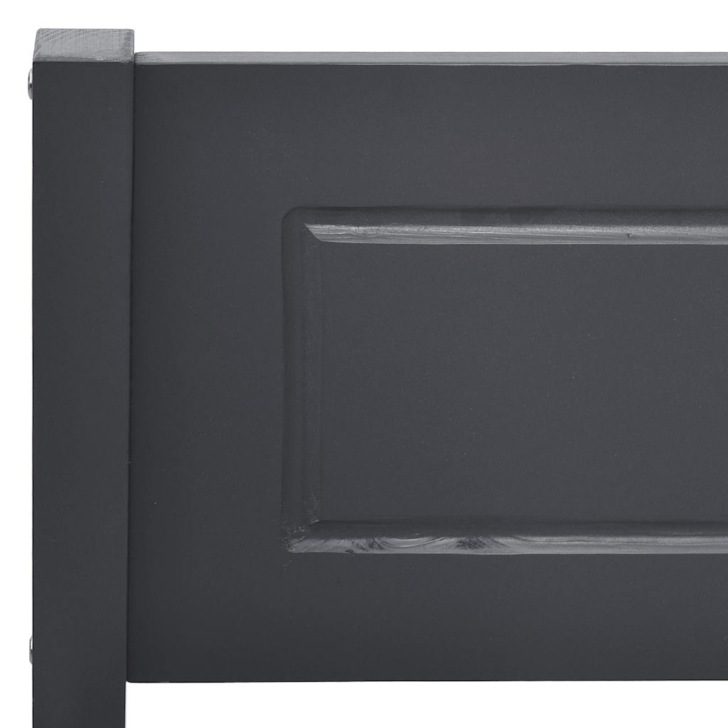 Bed Frame without Mattress Solid Pinewood Grey 120x200 cm