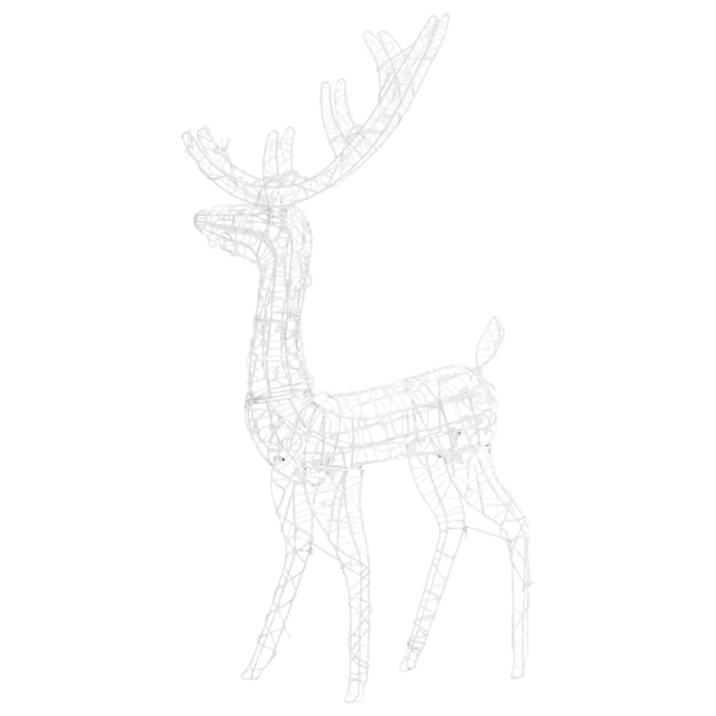 Acrylic Reindeer Christmas Decoration 140 LEDs 120cm Colourful