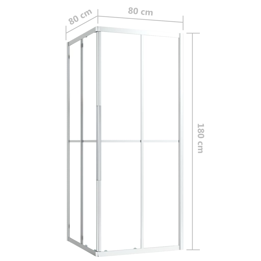 Shower Cabin ESG 80x80x180 cm
