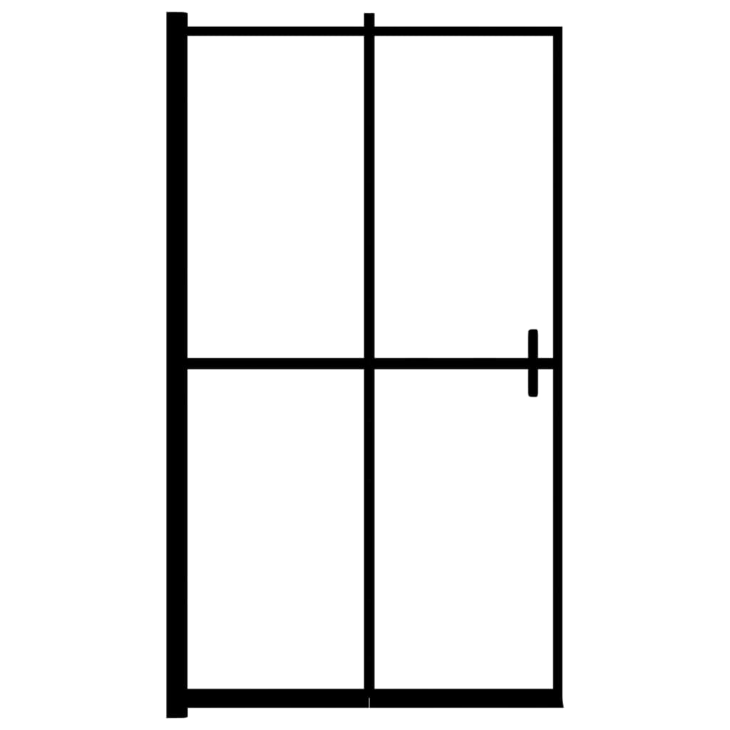 Folding Shower Enclosure ESG 120x140 cm Black