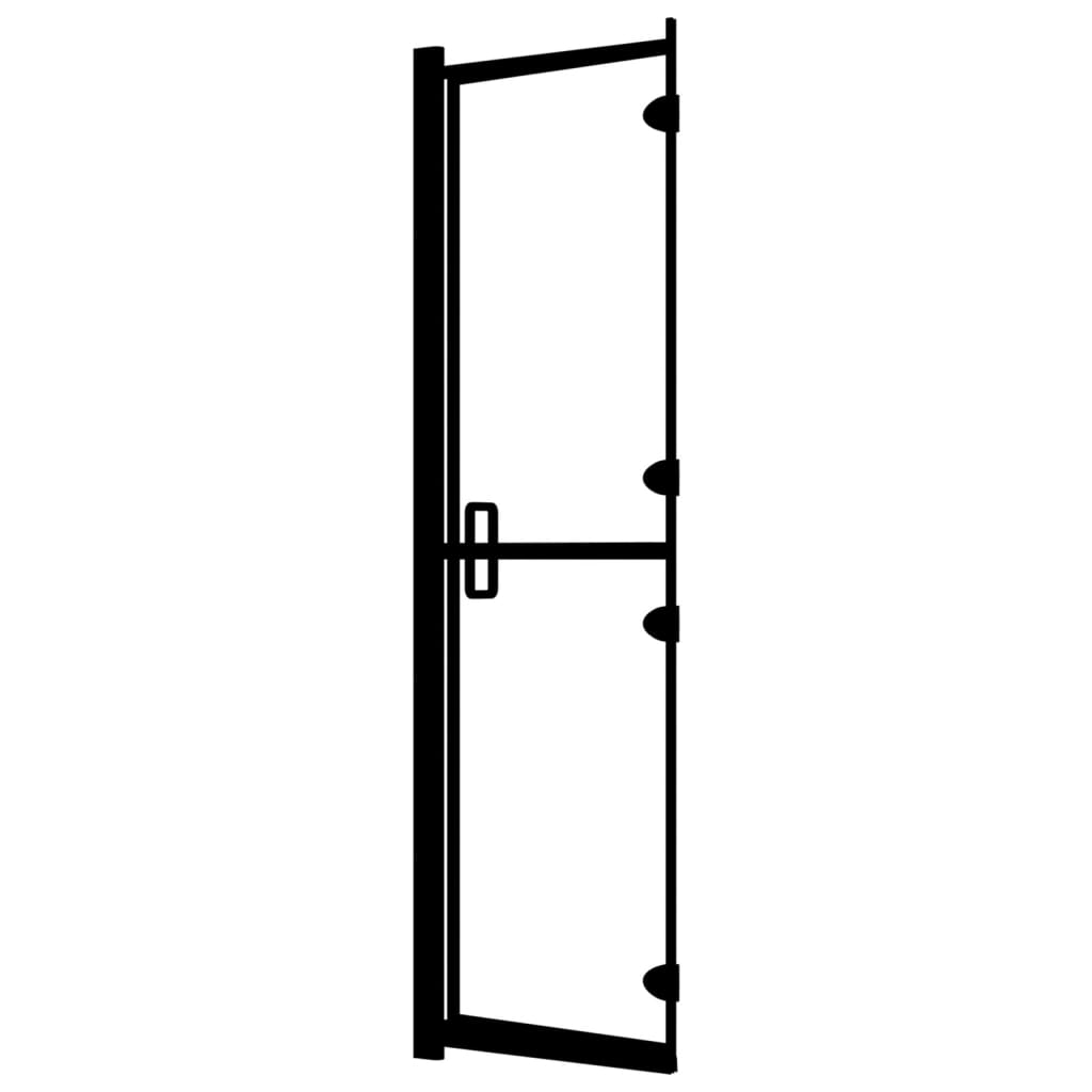 Folding Shower Enclosure ESG 120x140 cm Black