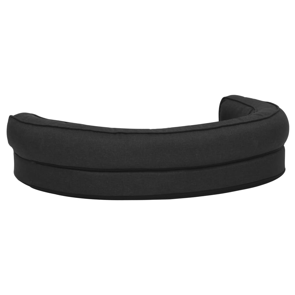 Ergonomic Dog Bed Mattress 75x53 cm Linen Look Black