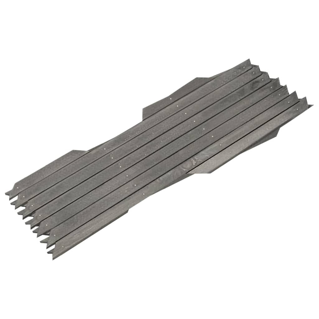 Trellis Fences 5 pcs Grey Solid Firwood 180x30 cm