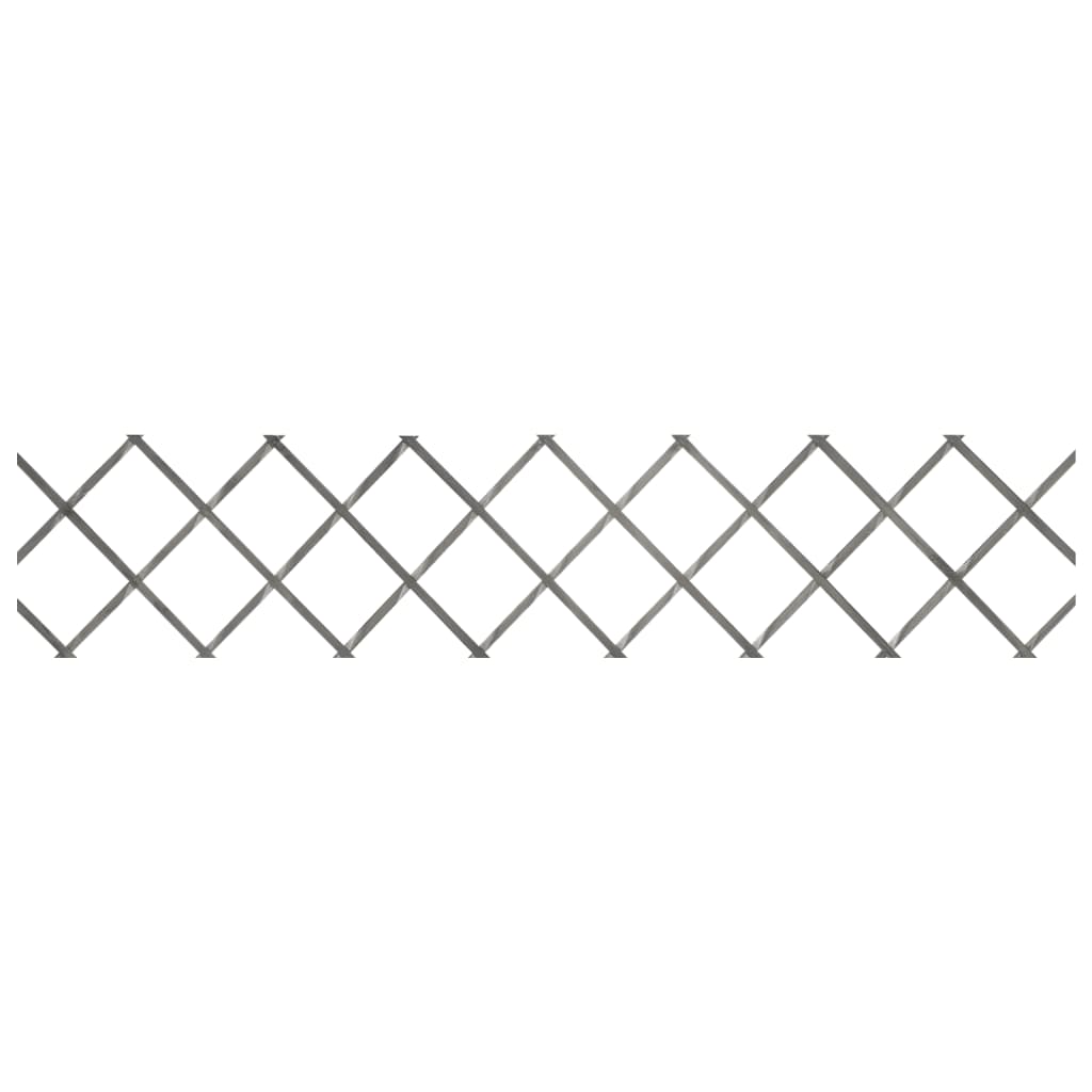 Trellis Fences 5 pcs Grey Solid Firwood 180x30 cm