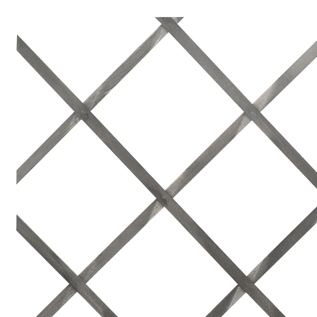 Trellis Fences 5 pcs Grey Solid Firwood 180x30 cm