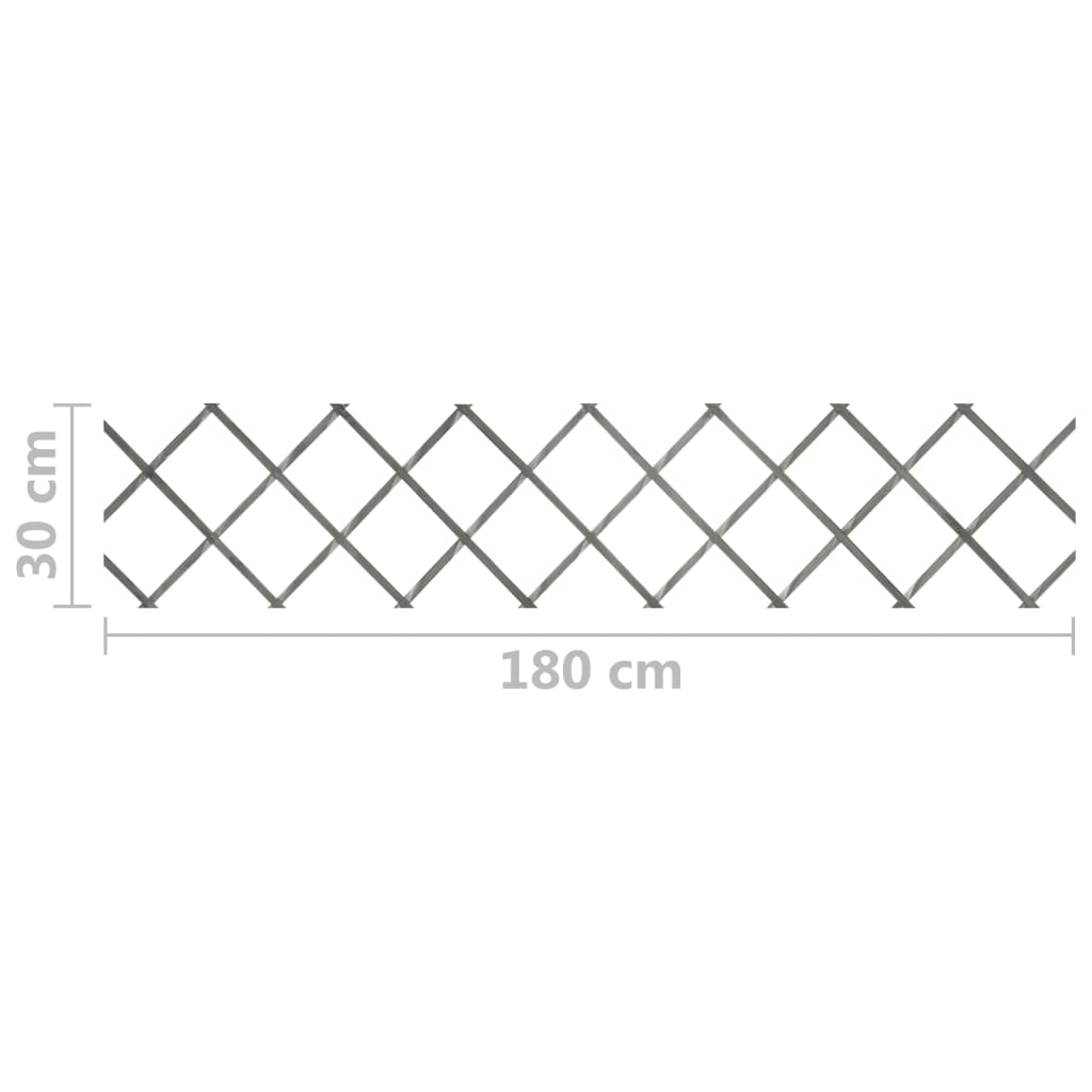 Trellis Fences 5 pcs Grey Solid Firwood 180x30 cm