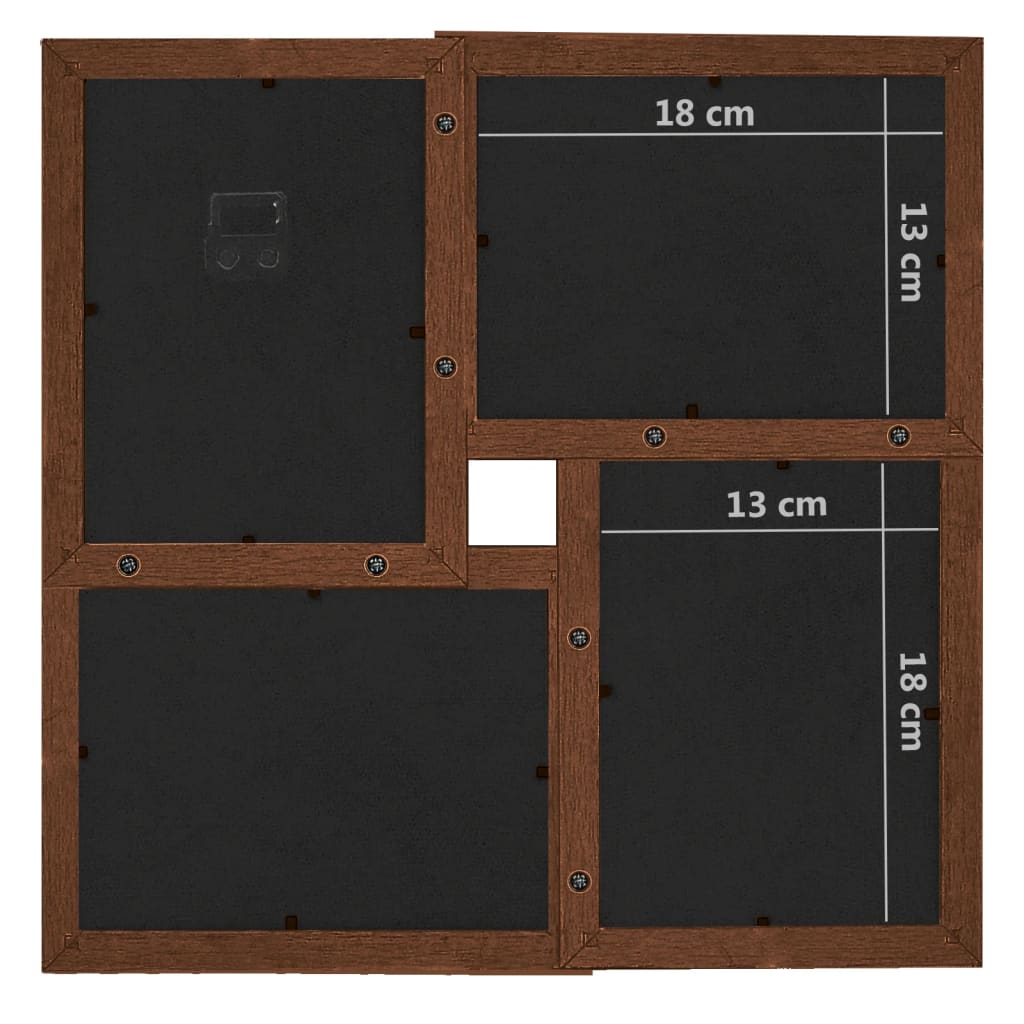 Collage Photo Frame for 24x(13x18 cm) Picture Dark Brown MDF