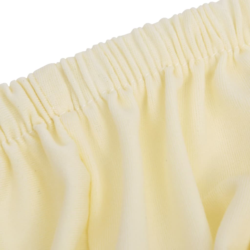 Stretch Couch Slipcover Cream Polyester Jersey