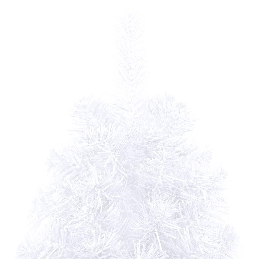 Artificial Half Pre-lit Christmas Tree with Ball Set White 150 cm