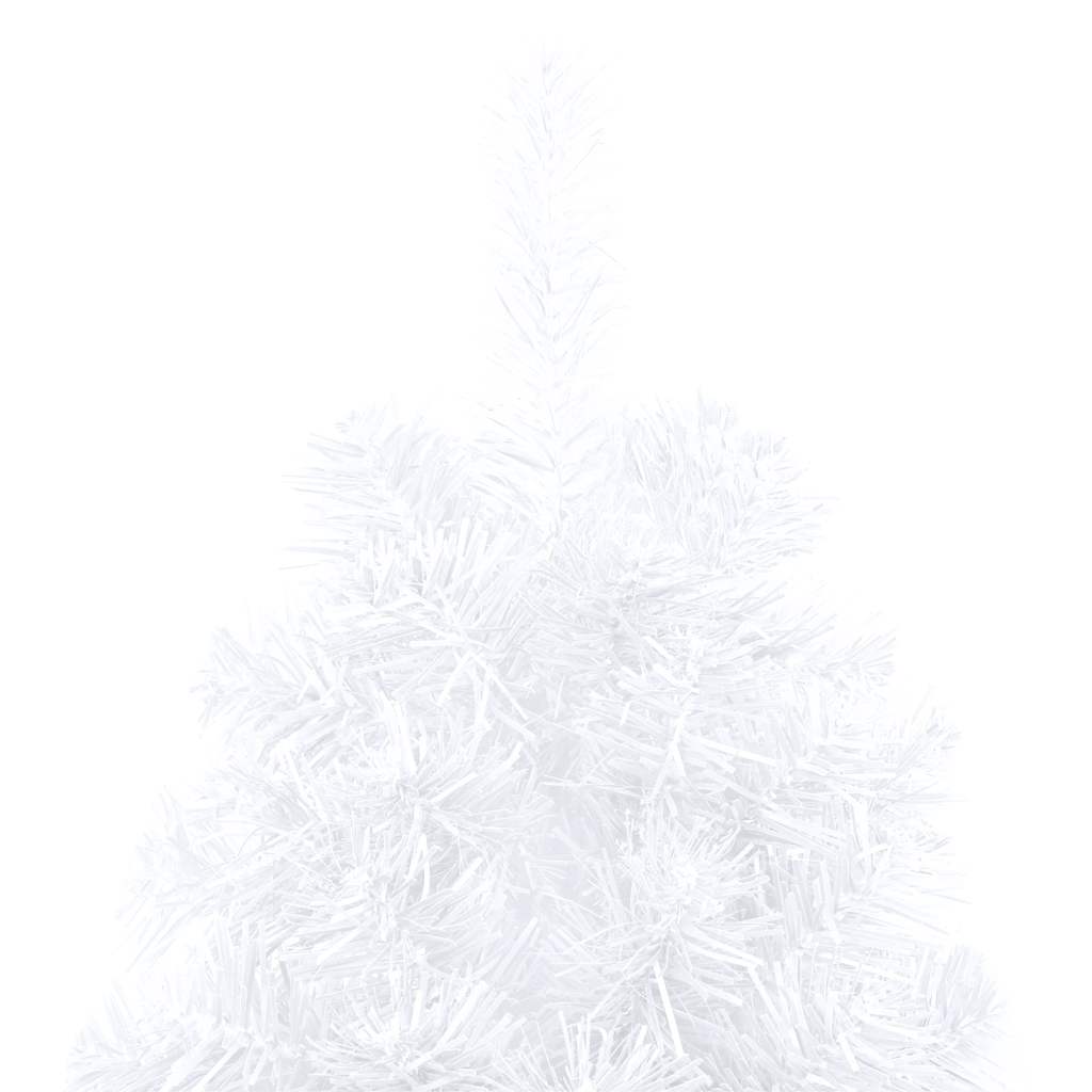 Artificial Half Pre-lit Christmas Tree with Ball Set White 180 cm