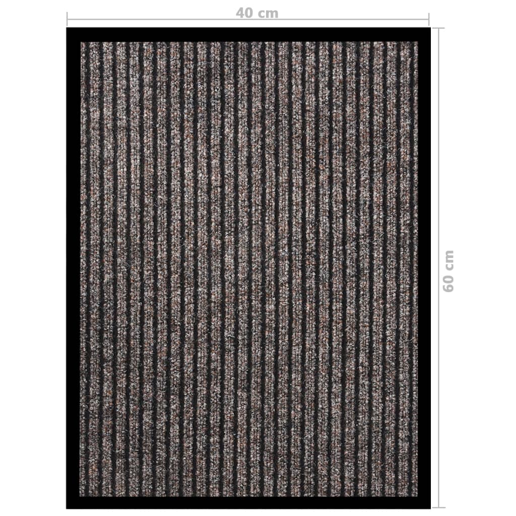 Doormat Striped Beige 40x60 cm