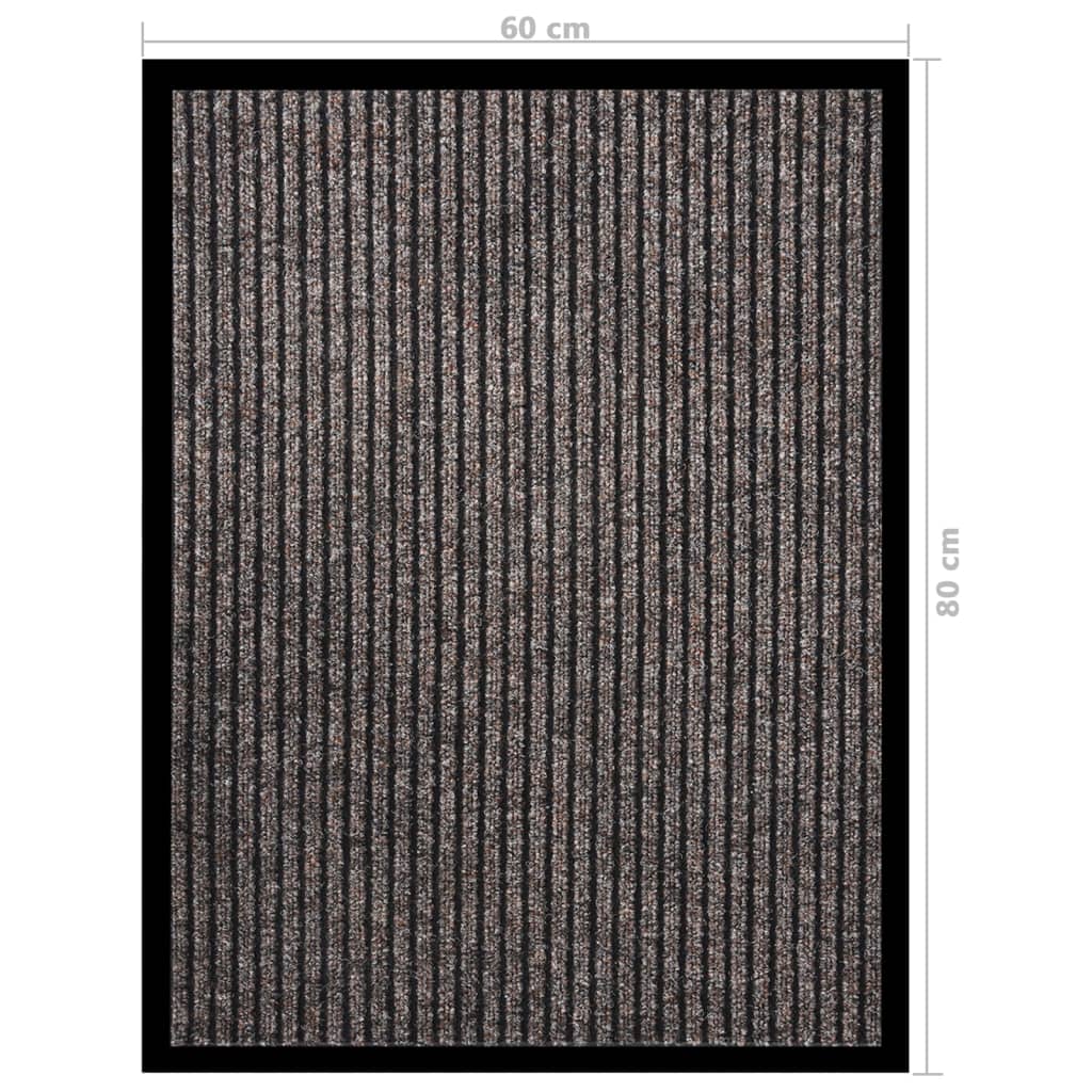 Doormat Striped Beige 60x80 cm