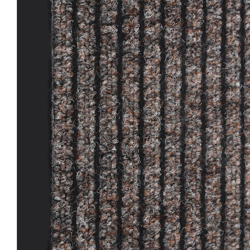 Doormat Striped Beige 80x120 cm