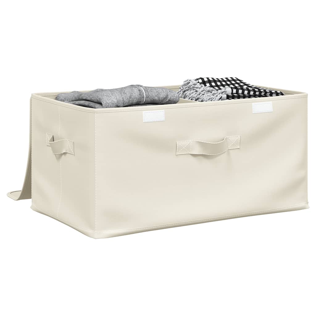 Storage Box Fabric 50x30x25 cm Cream