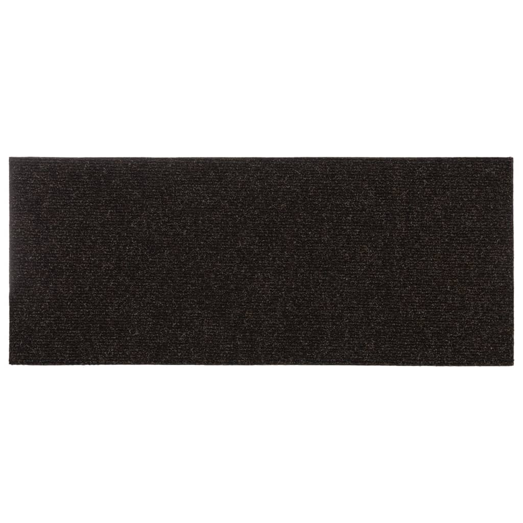 Stair Mats Self-adhesive 15 pcs 60x25 cm Dark Brown Rectangular