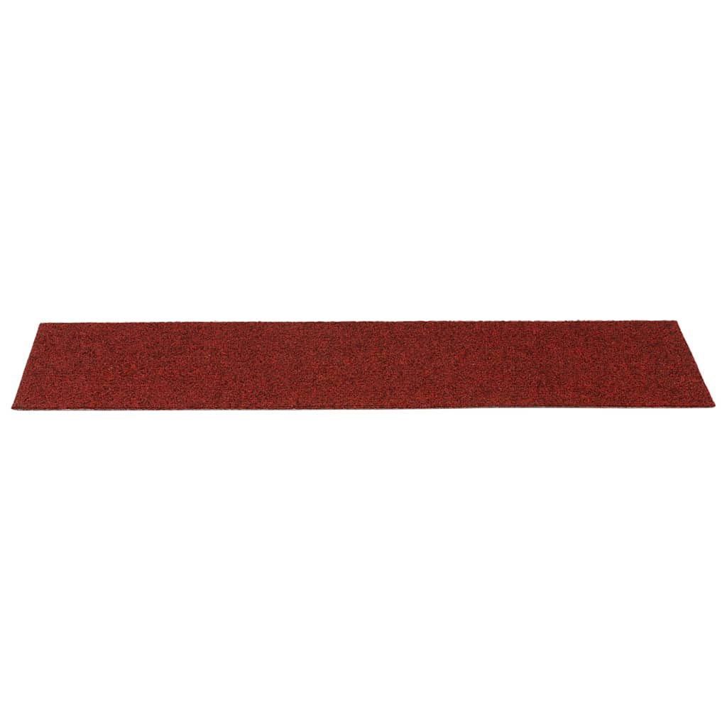 Stair Mats Self-adhesive 15 pcs 76x20 cm Bordeaux Red Rectangular
