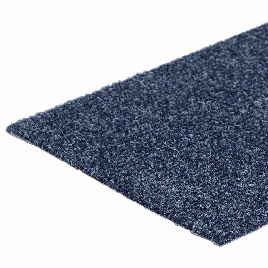 Stair Mats Self-adhesive 15 pcs 76x20 cm Grey Blue Rectangular