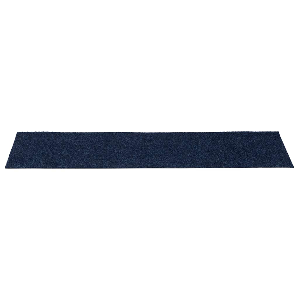 Stair Mats Self-adhesive 15 pcs 76x20 cm Navy Rectangular