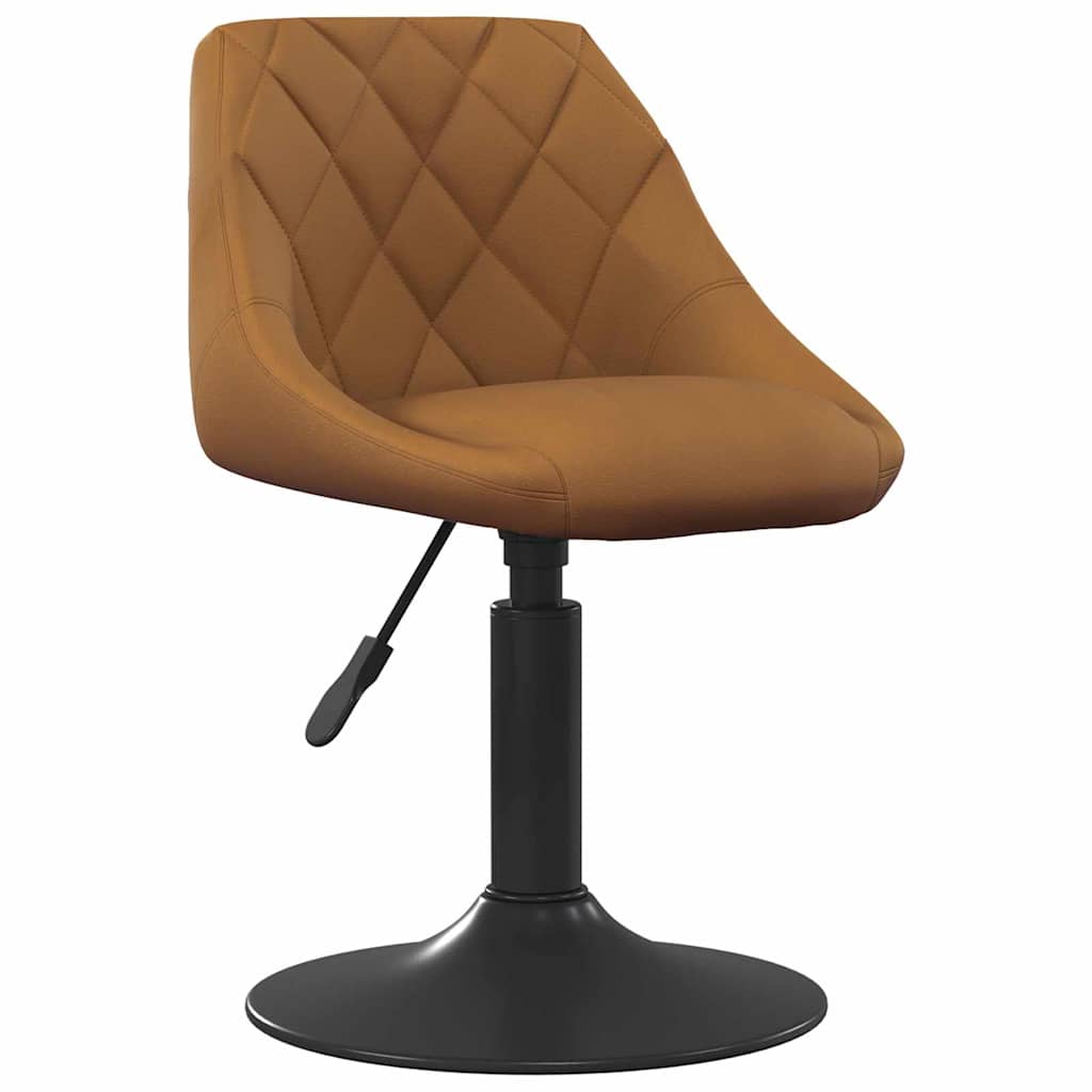 Swivel Dining Chairs 2 pcs Brown 46 x 44 x 77.5 cm Faux leather