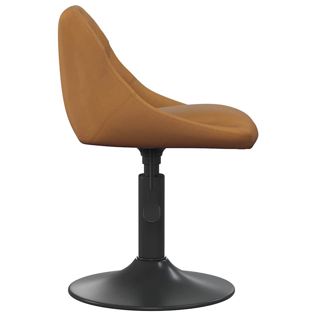 Swivel Dining Chairs 2 pcs Brown 46 x 44 x 77.5 cm Faux leather