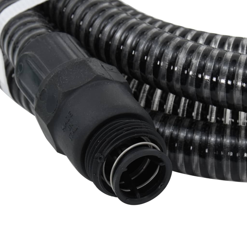 Suction Hose with PVC Connectors Black 1" 10 m PVC