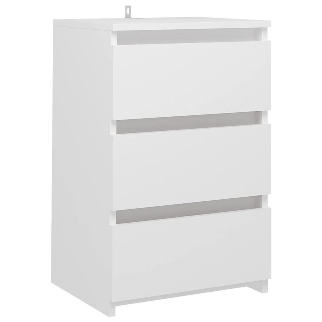 Bed Cabinets 2 pcs White 40x35x62.5 cm Engineered Wood
