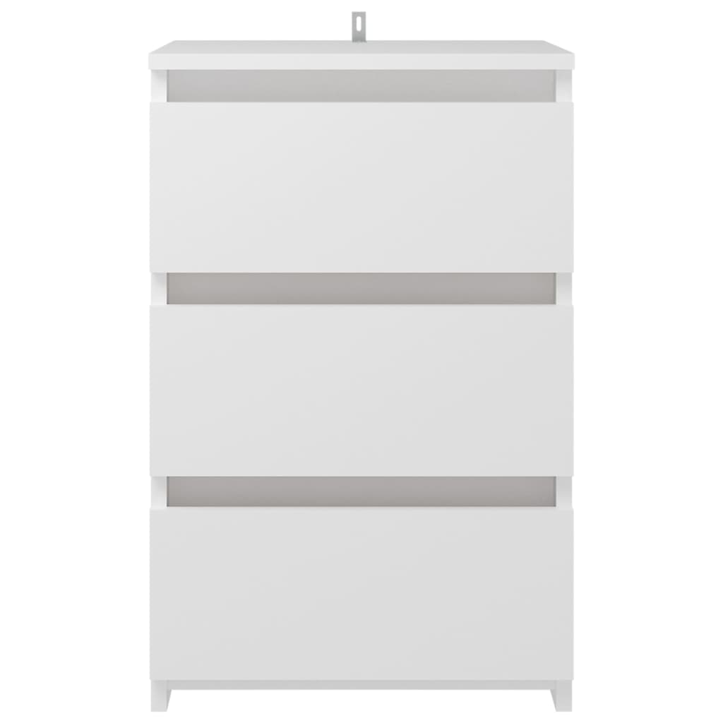 Bed Cabinets 2 pcs White 40x35x62.5 cm Engineered Wood