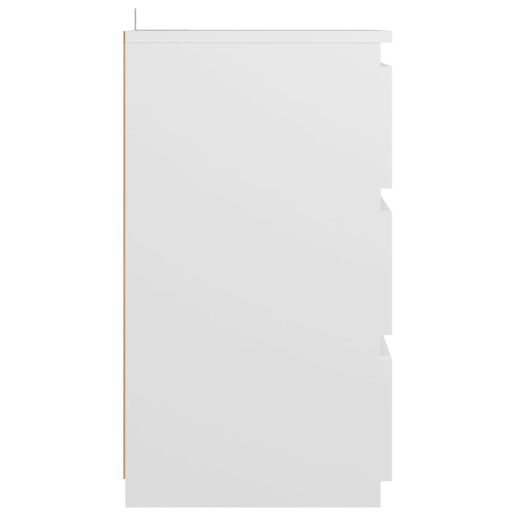 Bed Cabinets 2 pcs White 40x35x62.5 cm Engineered Wood