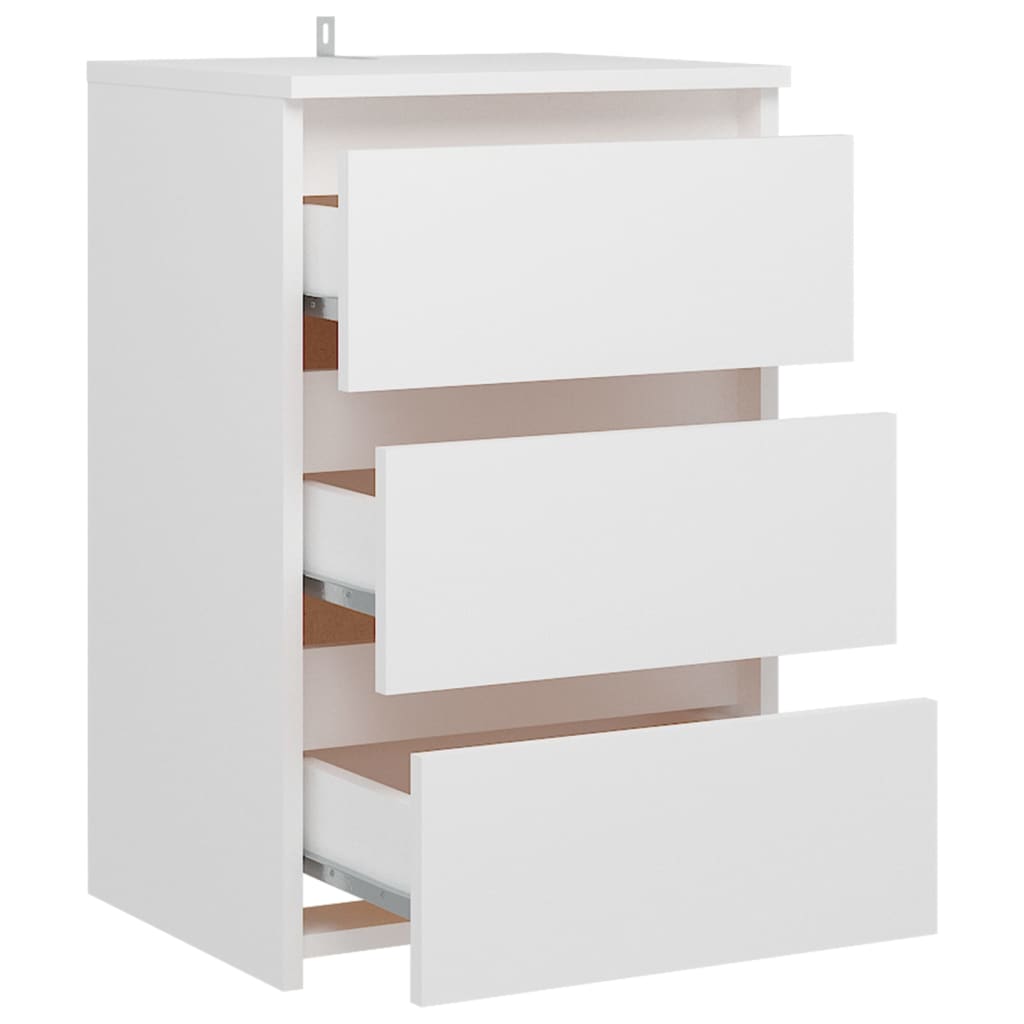 Bed Cabinets 2 pcs White 40x35x62.5 cm Engineered Wood