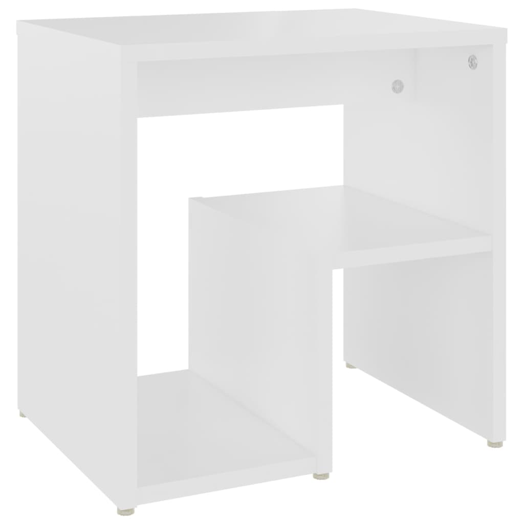 Bed Cabinets 2 pcs White 40x30x40 cm Engineered Wood